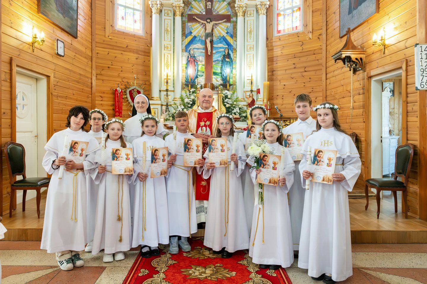 Першая  Камунія ў парафія Узвышэння Святога Крыжа
